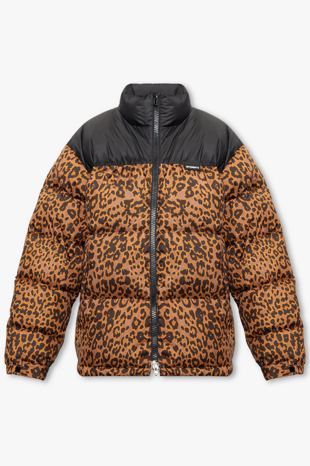 VETEMENTS Down jacket with animal motif