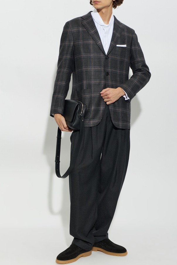 Kiton Chaqueta con estampado de cuadros