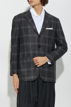 Kiton Chaqueta con estampado de cuadros