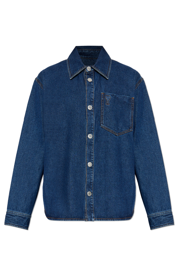 Denim shirt with logo, zdjęcie 1 Denim shirt with logo od Ami Alexandre Mattiussi