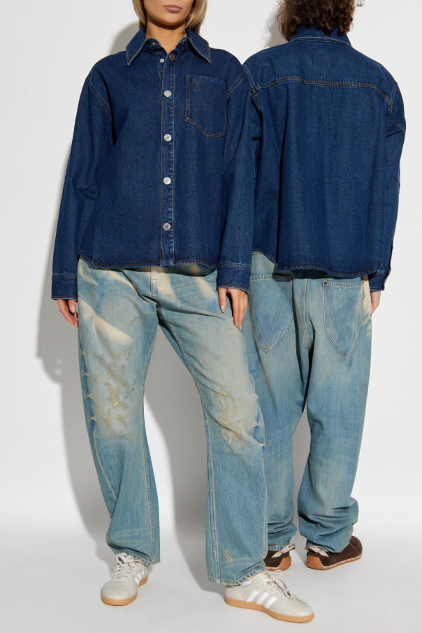 Ami Alexandre Mattiussi Denim shirt with logo