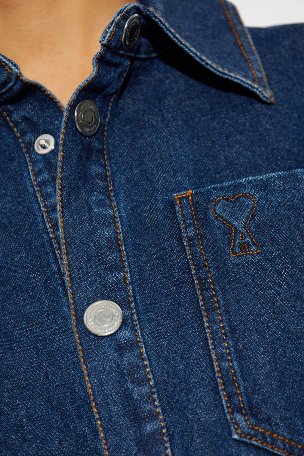 Ami Alexandre Mattiussi Denim shirt with logo