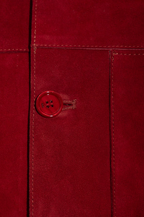 Ami Alexandre Mattiussi Suede jacket with embroidered logo