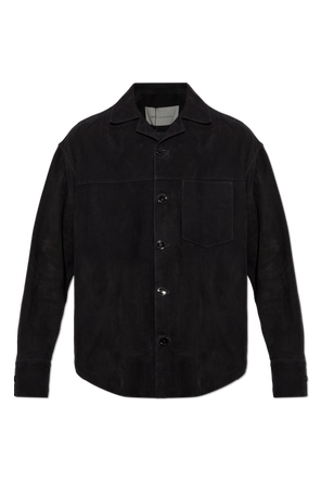 Suede shirt with long sleeves