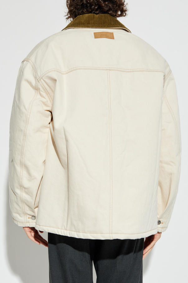 Ami Alexandre Mattiussi Ocieplana kurtka ze sztruksowym kołnierzem