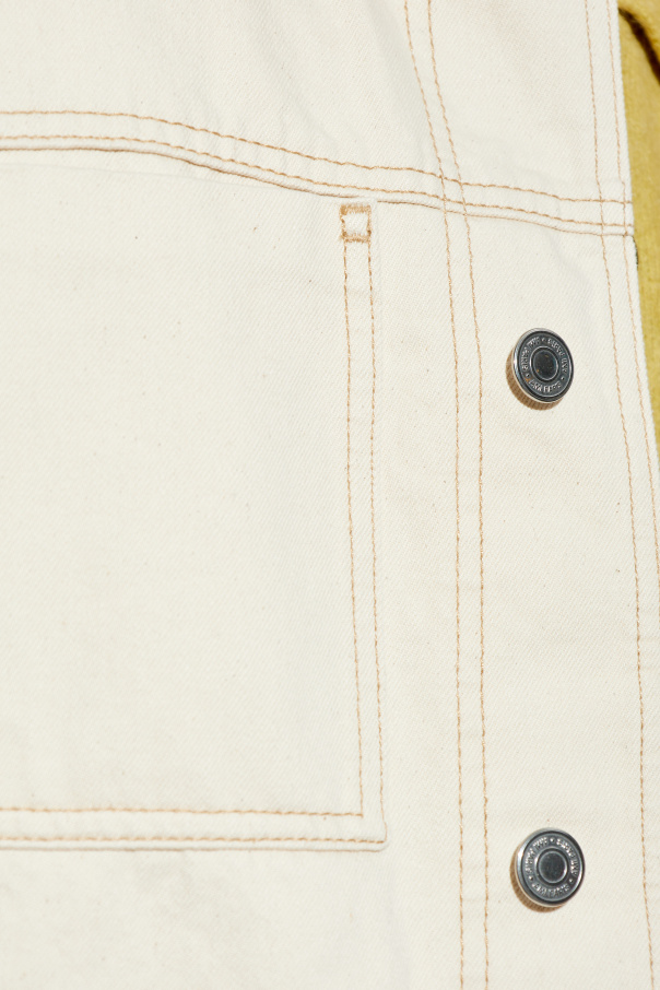 Ami Alexandre Mattiussi Ocieplana kurtka ze sztruksowym kołnierzem