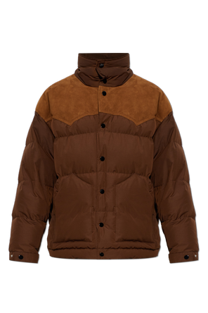 Down jacket with a high collar
