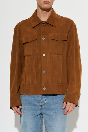 Ami Alexandre Mattiussi Wildlederjacke mit gesticktem Logo