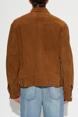 Ami Alexandre Mattiussi Wildlederjacke mit gesticktem Logo
