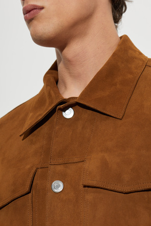Ami Alexandre Mattiussi Wildlederjacke mit gesticktem Logo