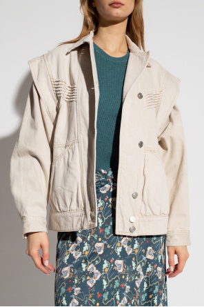 Marant Etoile ‘Harmon’ denim jacket sleeveless with detachable sleeves