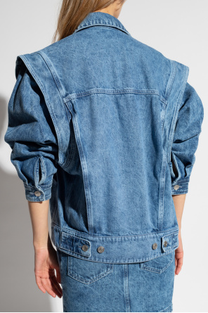 Marant Etoile ‘Harmon’ denim during jacket with detachable sleeves