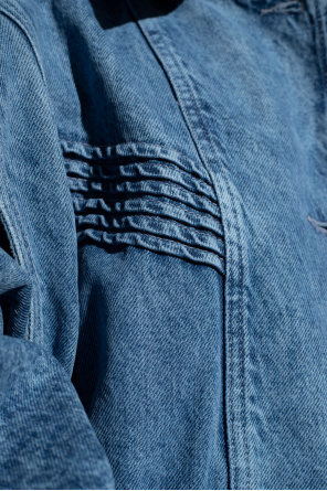 Marant Etoile ‘Harmon’ denim piersiowej jacket with detachable sleeves