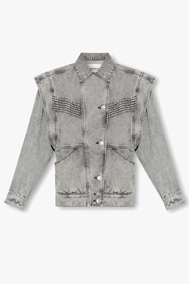 Marant Etoile ‘Harmon’ denim sleeve jacket with detachable sleeves