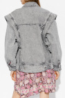 Marant Etoile GREY ‘Harmon’ denim jacket with detachable sleeves