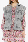 Marant Etoile GREY ‘Harmon’ denim jacket with detachable sleeves