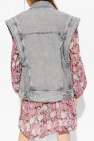 Marant Etoile GREY ‘Harmon’ denim jacket with detachable sleeves