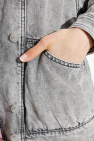 Marant Etoile GREY ‘Harmon’ denim jacket with detachable sleeves