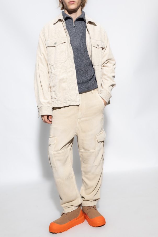 Flap Detail Corduroy Jacket & Cargo Pants  Corduroy jacket, Cargo  trousers, Cargo pants women