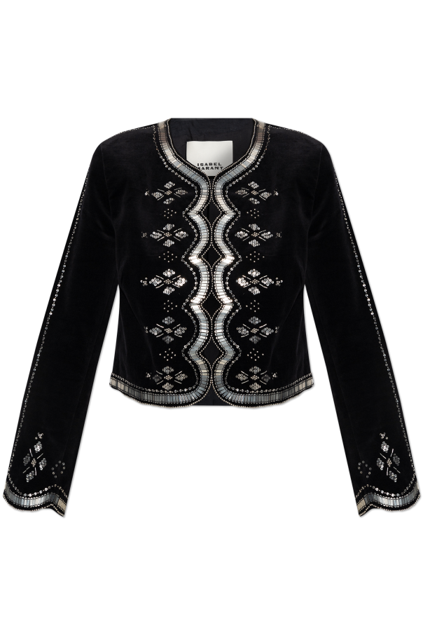 Isabel Marant Jacket Hady with shimmering appliqués