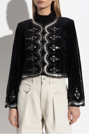 Isabel Marant Jacket Hady with shimmering appliqués