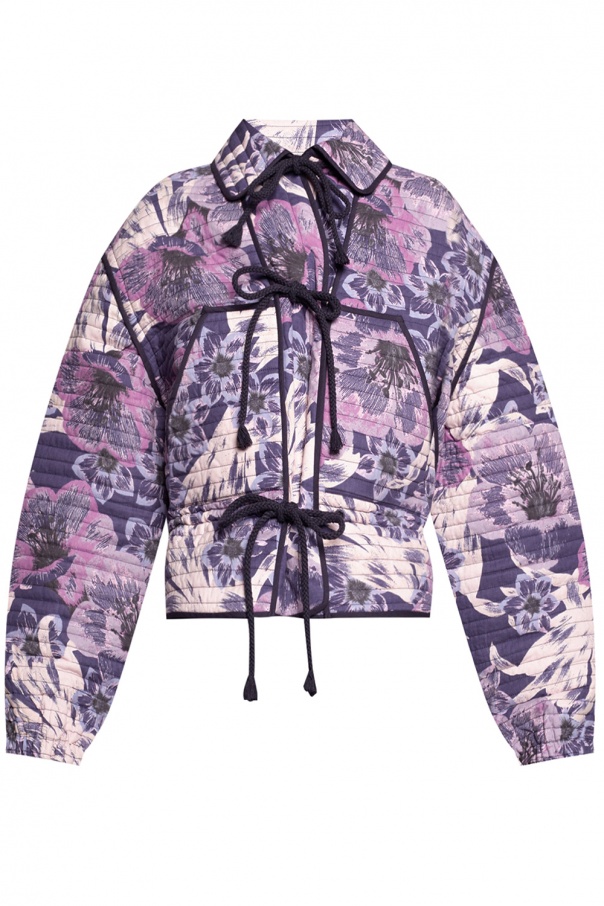 folder Ni stribet Purple Floral-printed jacket Marant Etoile - Vitkac France