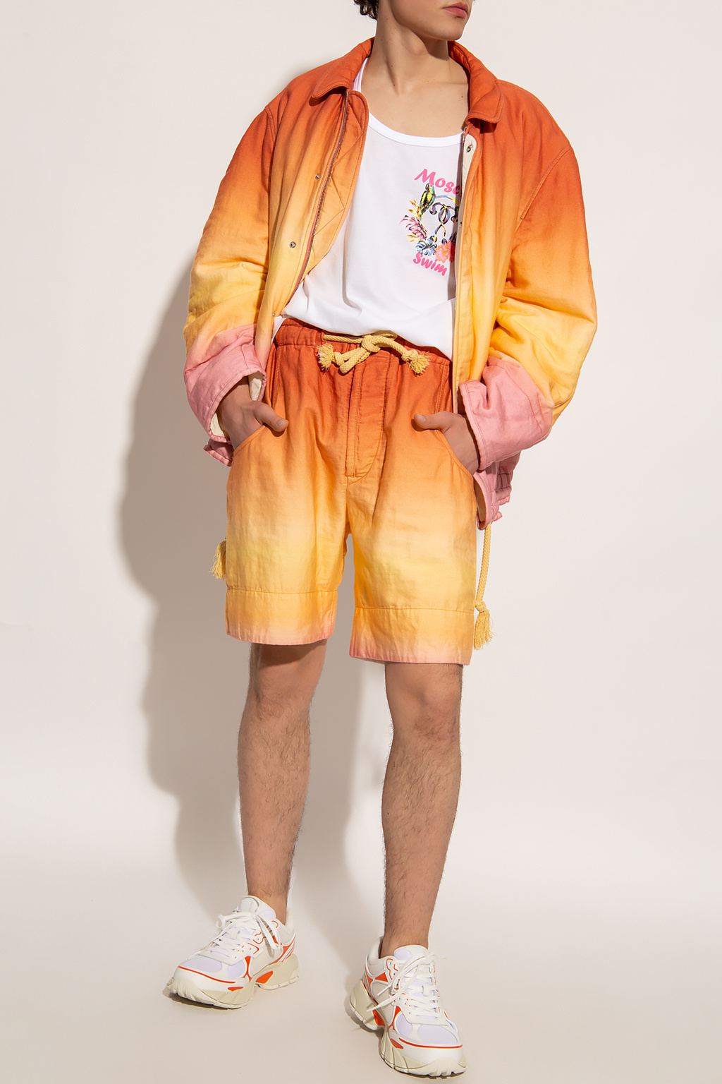 MC2 Saint Barth Lovers graphic-print T-shirt Bianco - GenesinlifeShops  Bhutan - Orange 'Kisteytd' oversize rib jacket MARANT