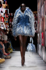 Diesel BLUE Fur coat W-CABY