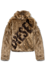 Diesel beige Faux fur W-MAG with hood