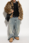 Diesel beige Faux fur W-MAG with hood