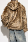 Diesel beige Faux fur W-MAG with hood