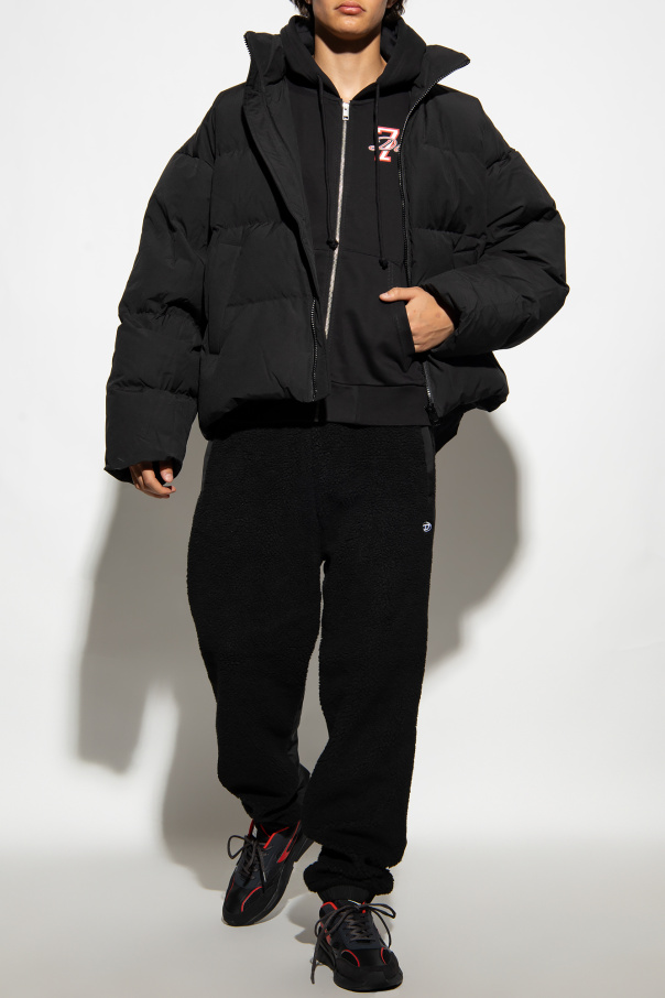 Black ‘W-OVALL’ jacket Diesel - Vitkac GB