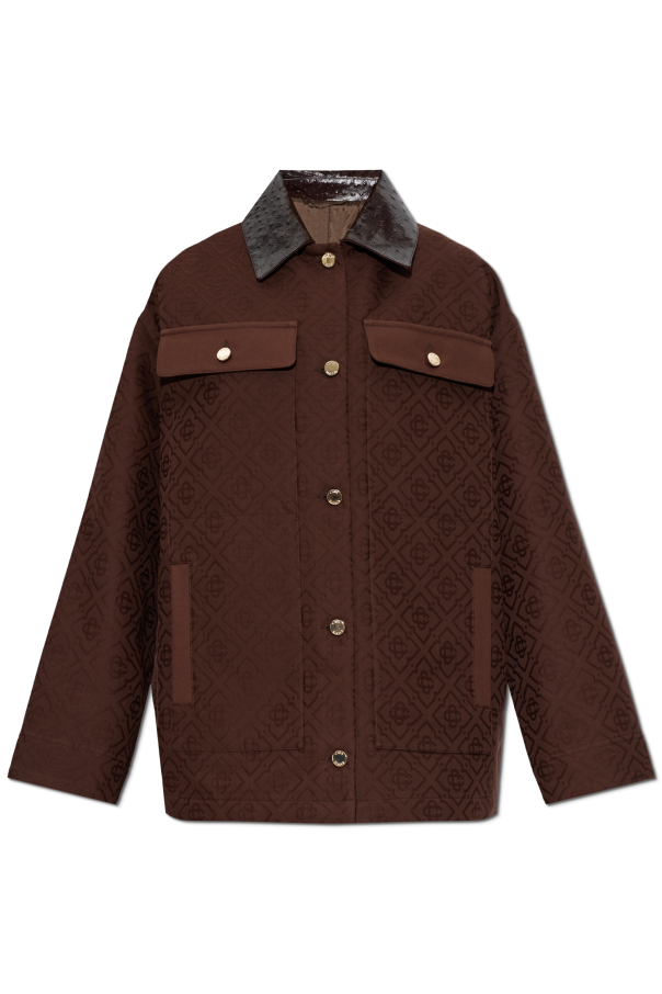 Jacket with leather collar od Casablanca