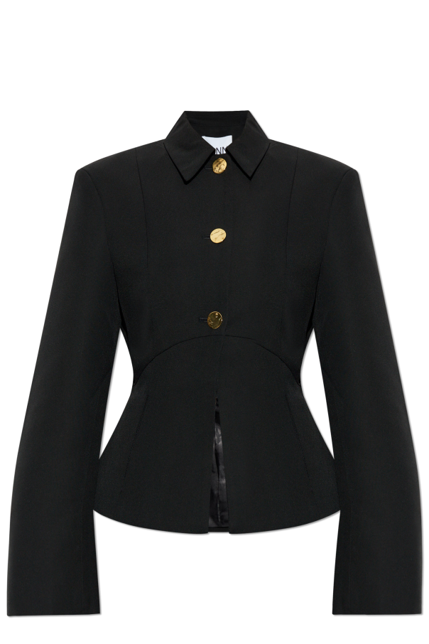 Ganni Blazer with embossed logo on sleeve