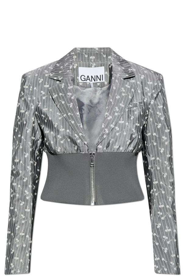 Ganni Floral Print Blazer