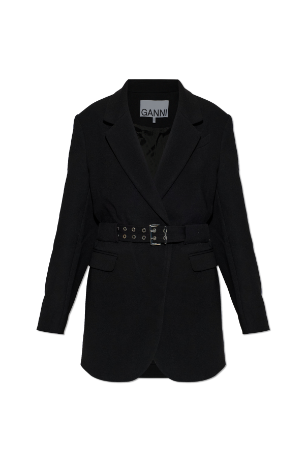 Blazer with a waist belt od Ganni