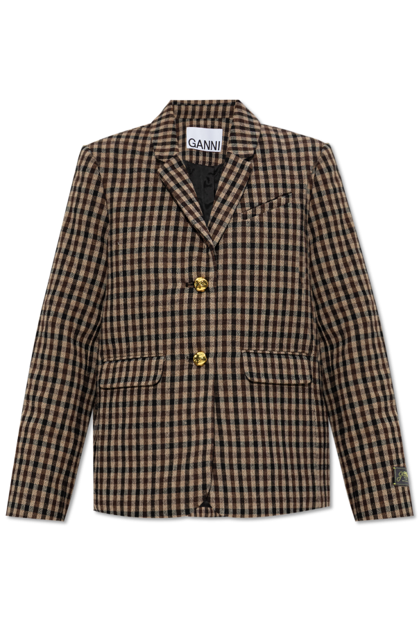 Plaid pattern blazer od Ganni