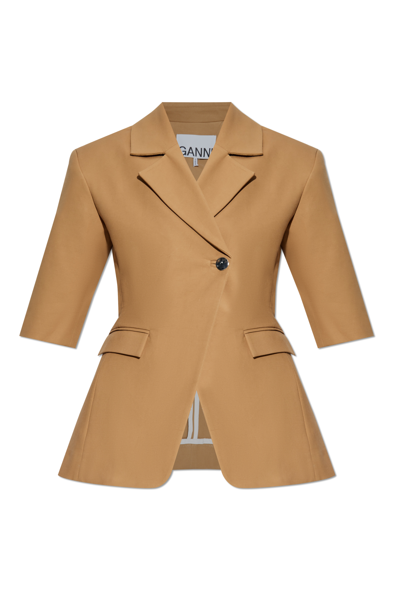 Ganni Double-breasted blazer with open lapels | Women's Clothing | Vitkac