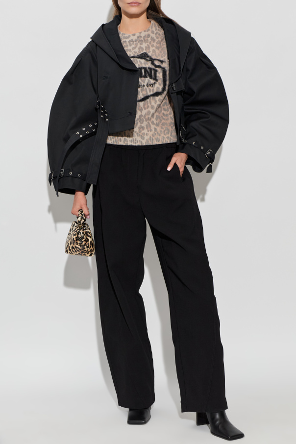 Ganni Chaqueta corta con tiras