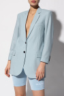 TEEN ruffle-collar cotton shirt Blazer with notch lapels