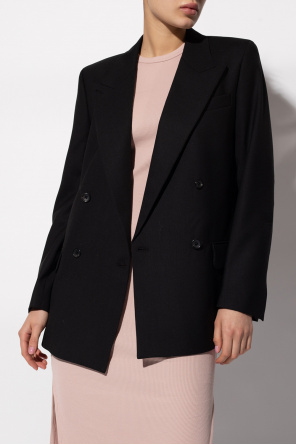 notched lapel doctor jacket Double-breasted blazer