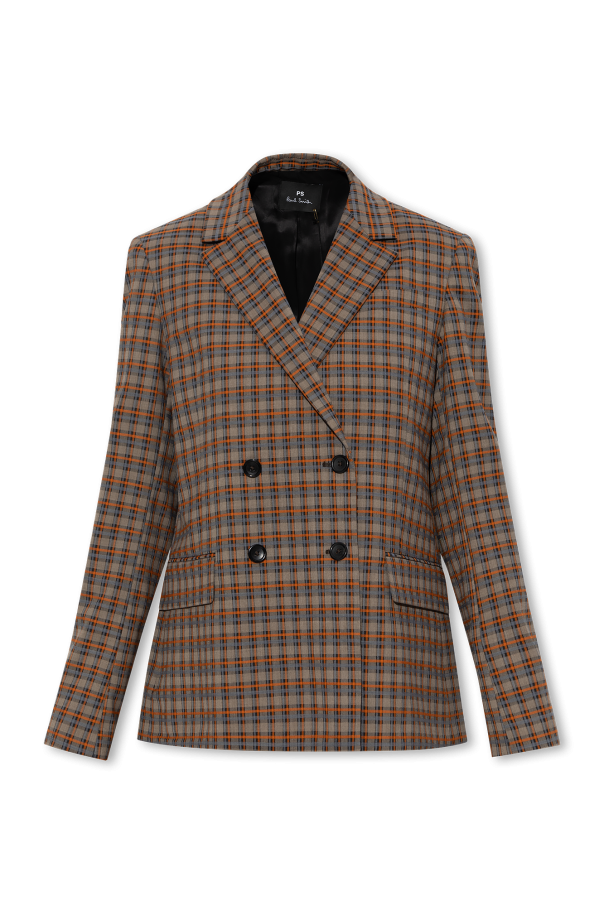 PS Paul Smith Double-breasted blazer with check pattern