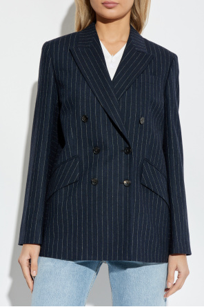 PS Paul Smith Double-breasted blazer with striped pattern