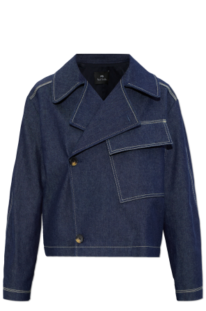 Casaco de ganga com abotoamento duplo