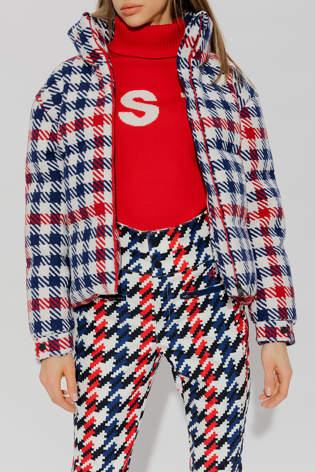 Perfect Moment ‘Star Gingham’ down ski jacket