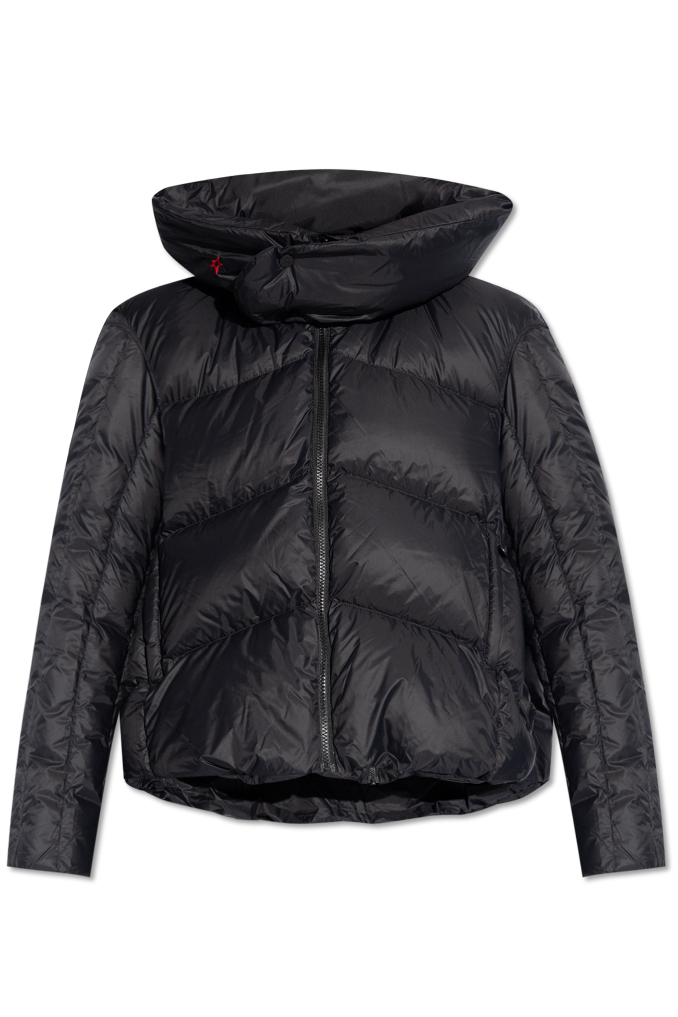 Valentino zip-up hooded coat - Black