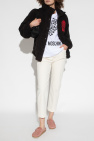 Love Moschino Furry coat with logo