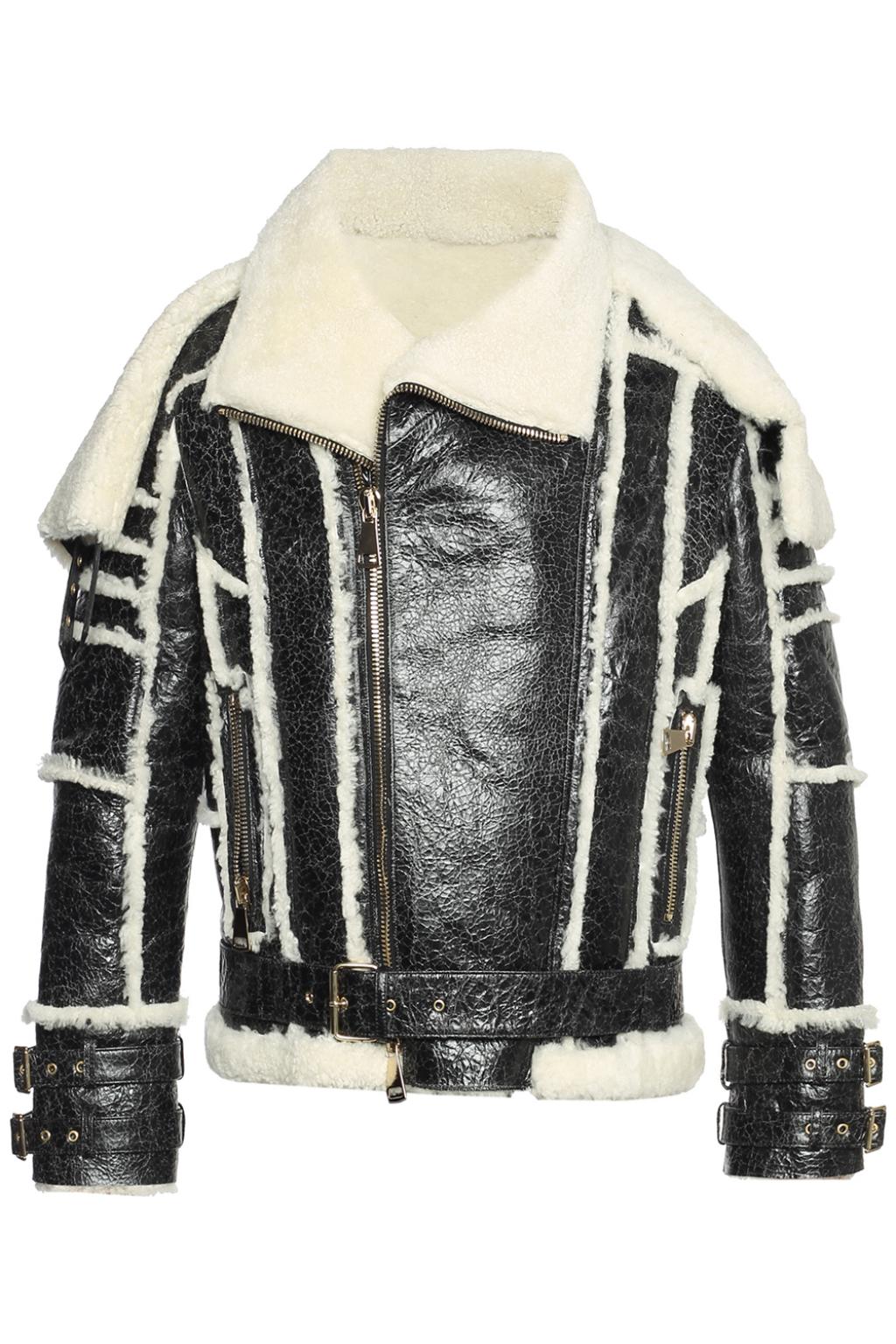 aritmetik nød kryds Black Shearling jacket Balmain - Vitkac Italy