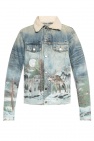 Light blue Denim jacket with floral print Amiri - Vitkac GB