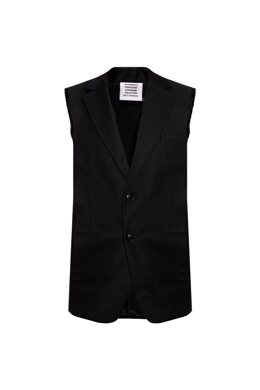 VETEMENTS Raw-trimmed vest